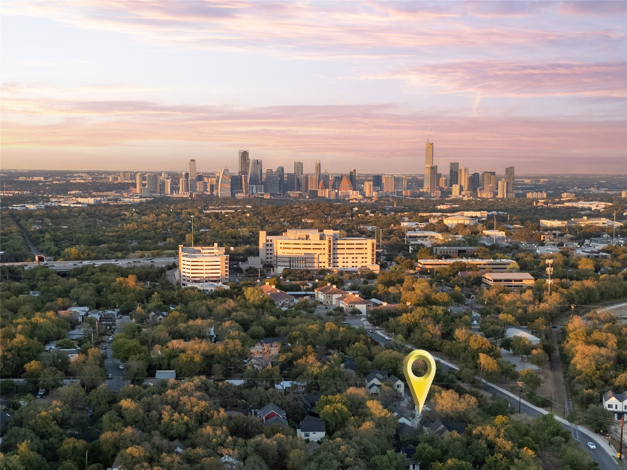 901 Redd Street Austin, TX 78745 - Photo 29 of 29 Aerial view showing proximity to downtown Austin - 5 miles