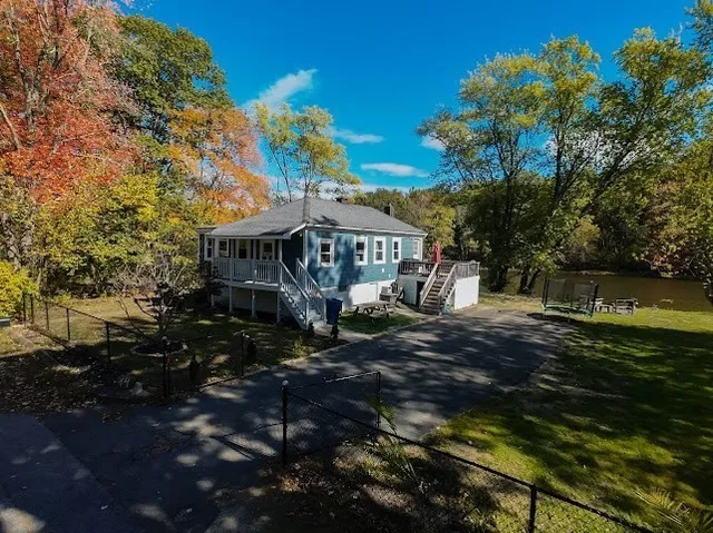 a house view with a garden space