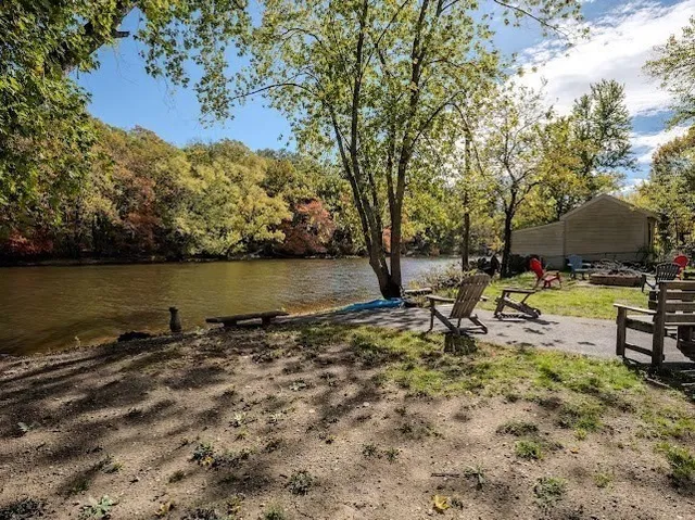 a view of a house with a street