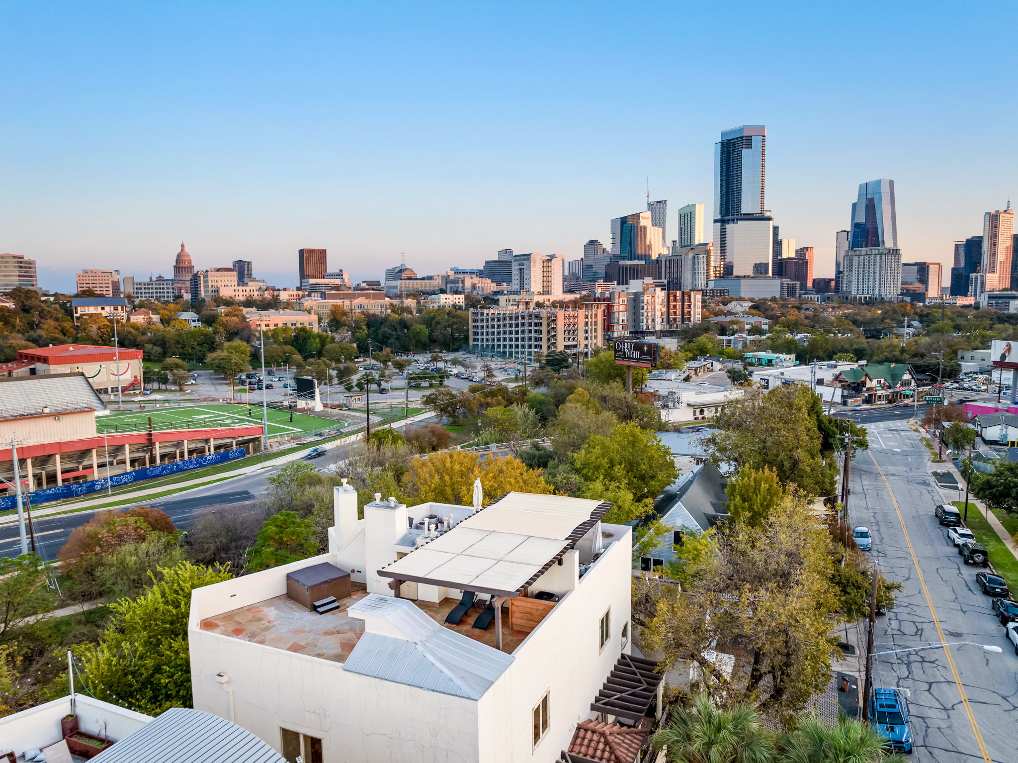 1231 Parkway, Unit 2 Austin, TX 78703 - Photo 5 of 40 Rooftop patio captures big views of nearby Capitol building and downtown skyline