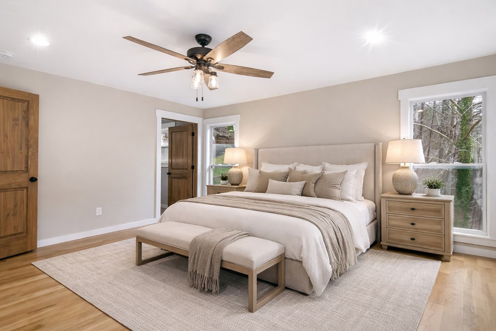 105 West Riveredge Drive Ellijay, GA 30536 - Photo 24 of 56 a bedroom with bed and window