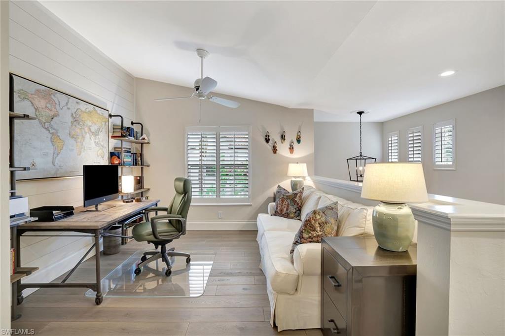 2540 Talon Court, Unit 504 Naples, FL 34105 - Photo 7 of 31 Den-Office with ample space for a sleeper sofa, plantation shutters on windows.