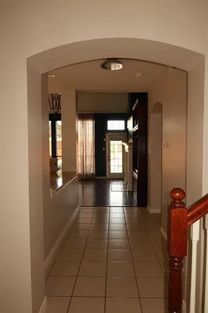 a view of a hallway with a elevator