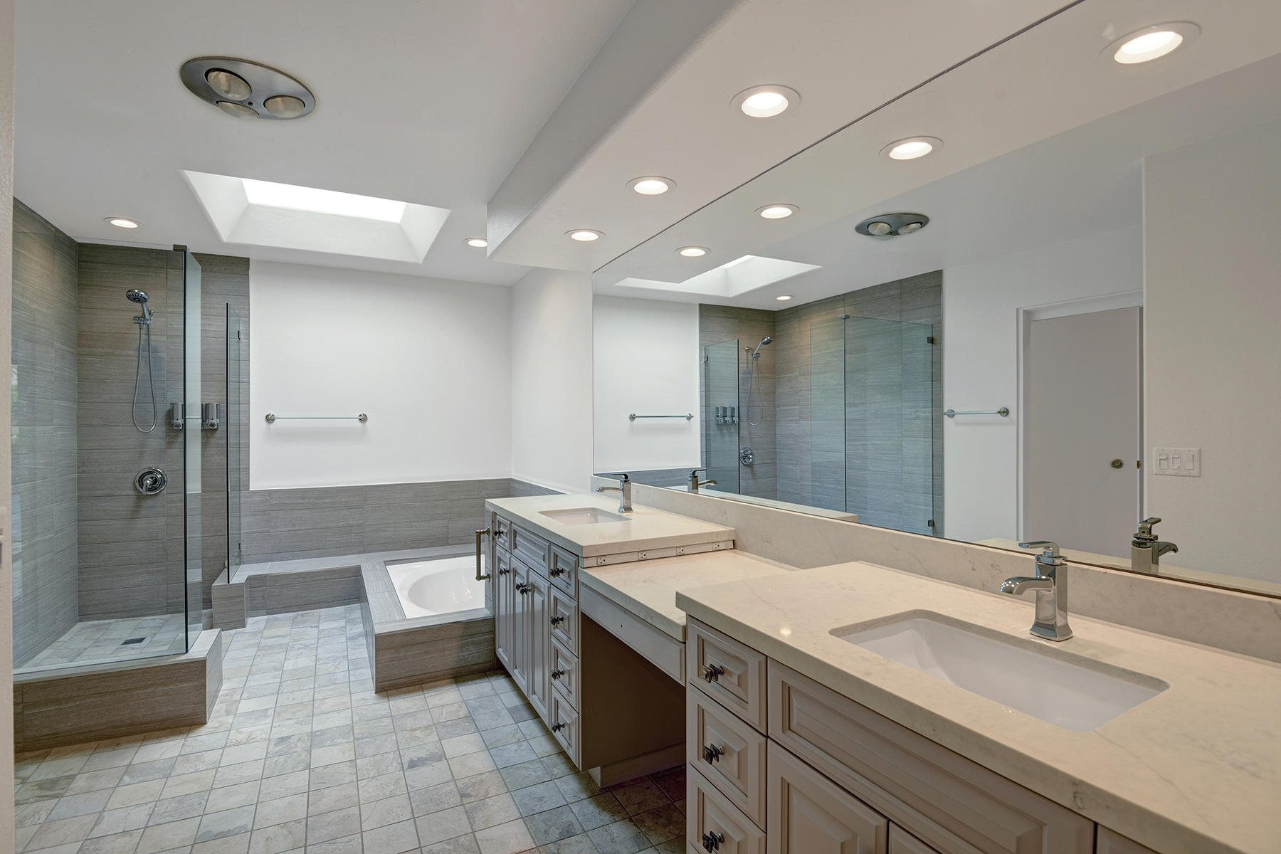 6 Colgate Drive Rancho Mirage, CA 92270 - Photo 14 of 32 a bathroom with a sink double vanity and a shower