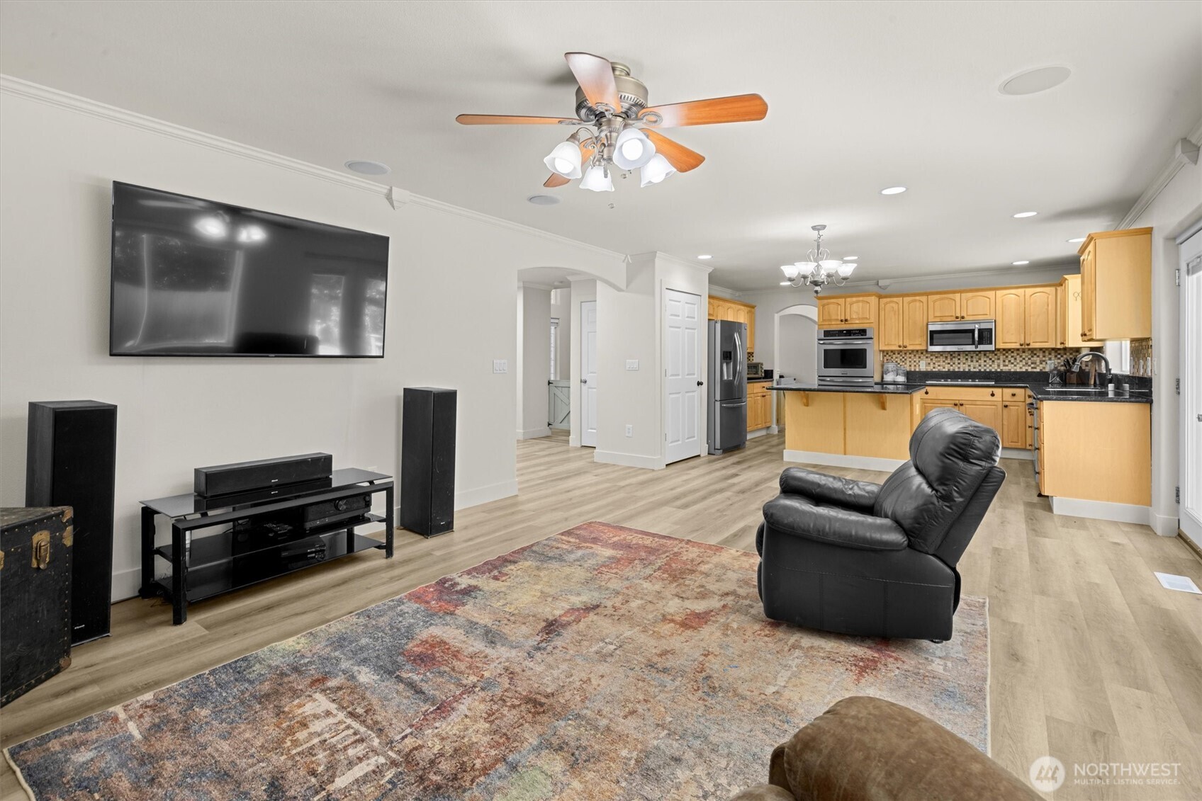 13901 Cedar Court Sultan, WA 98294 - Photo 15 of 34 a living room with furniture and a flat screen tv
