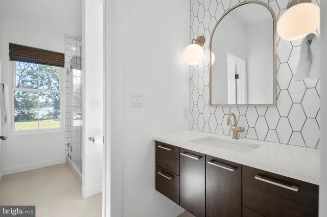 a view of a garden with an outdoor space