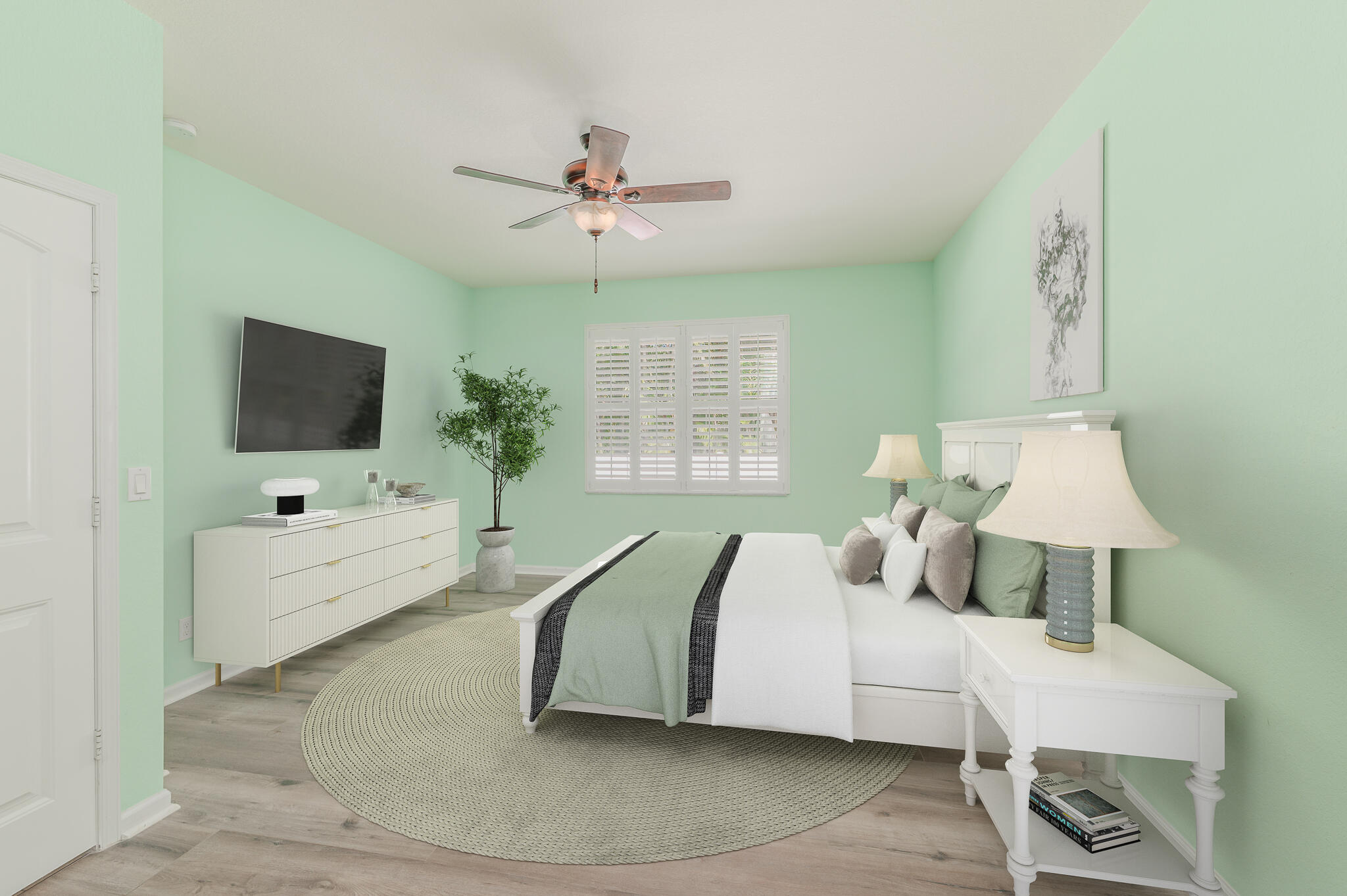 2187 Northwest Dalea Way Stuart, FL 34994 - Photo 22 of 41 a living room with furniture and a flat screen tv