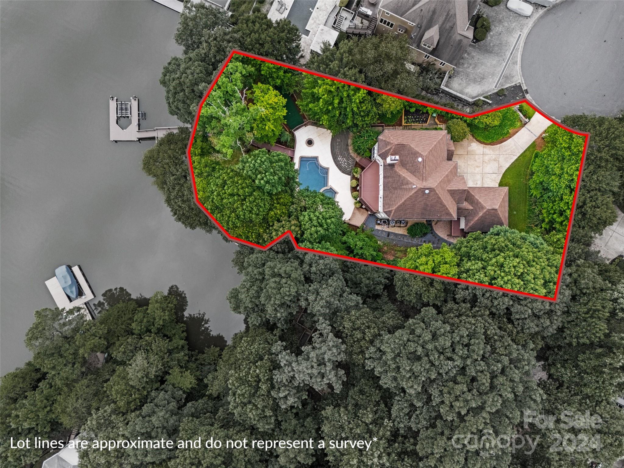 16201 Crest Cove Road Charlotte, NC 28278 - Photo 2 of 48 an aerial view of a house with a yard and a large tree