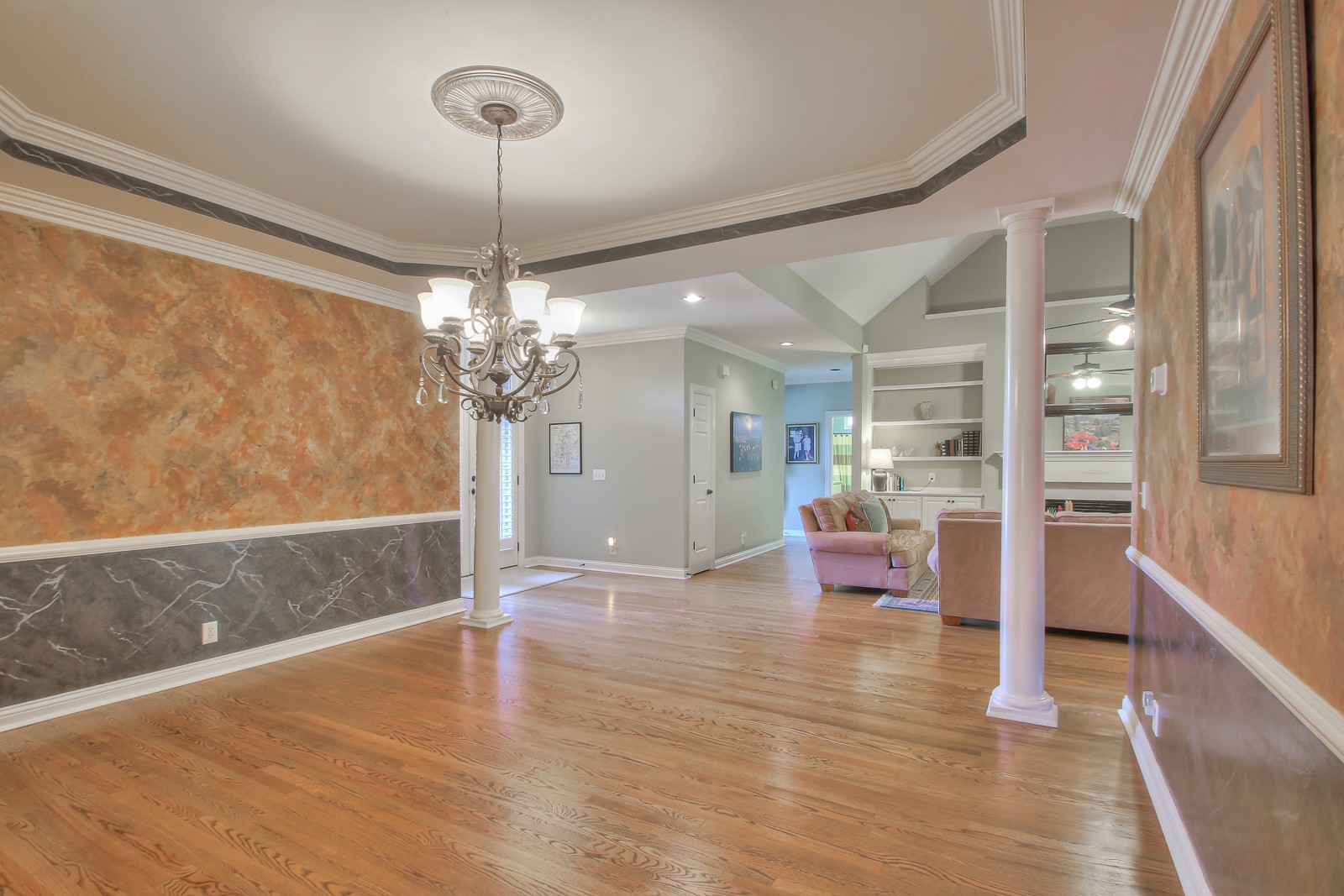 244 Chester Stevens Road Franklin, TN 37067 - Photo 31 of 56 a view of a livingroom with a chandelier furniture and windows