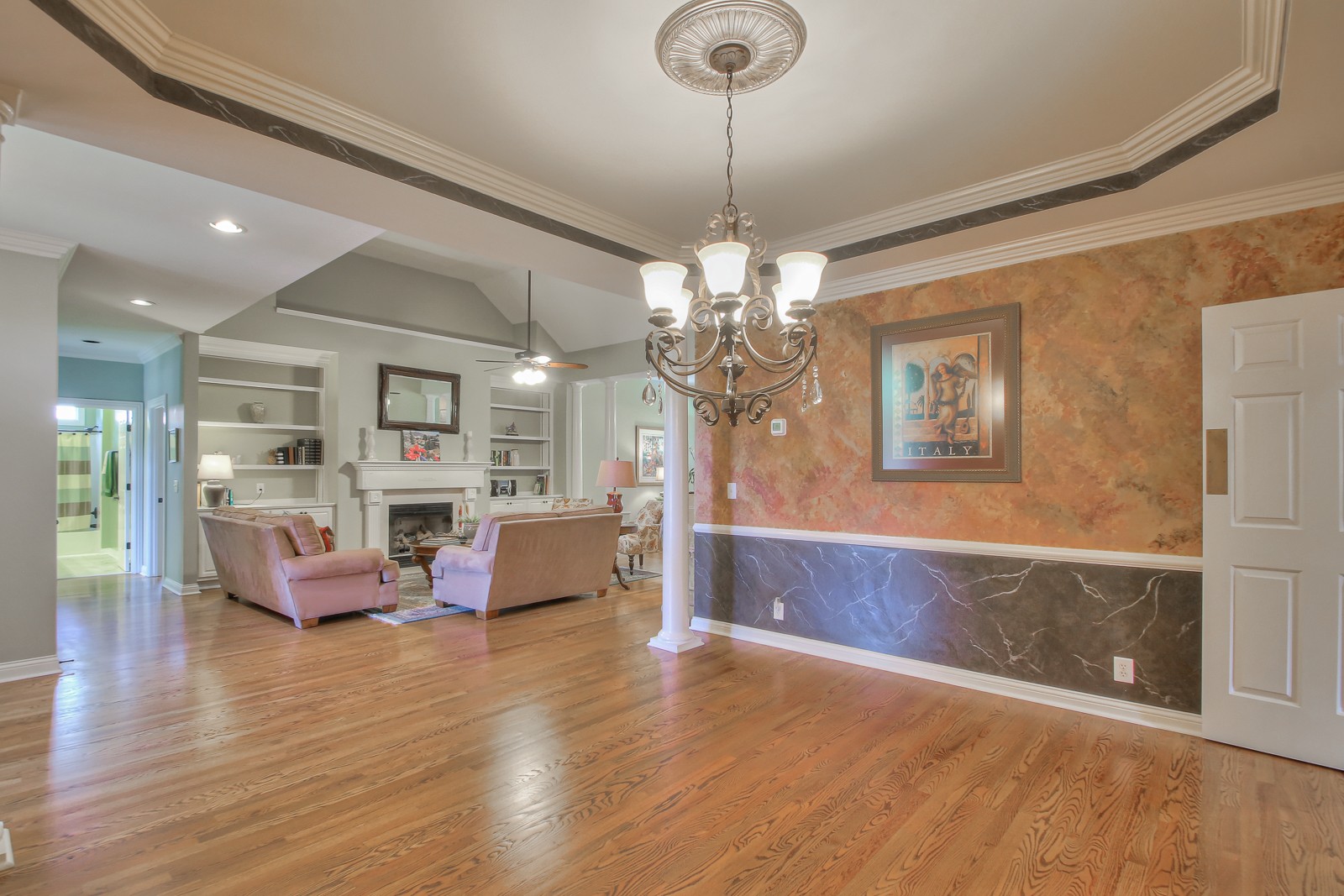 244 Chester Stevens Road Franklin, TN 37067 - Photo 33 of 56 a living room with furniture and a chandelier