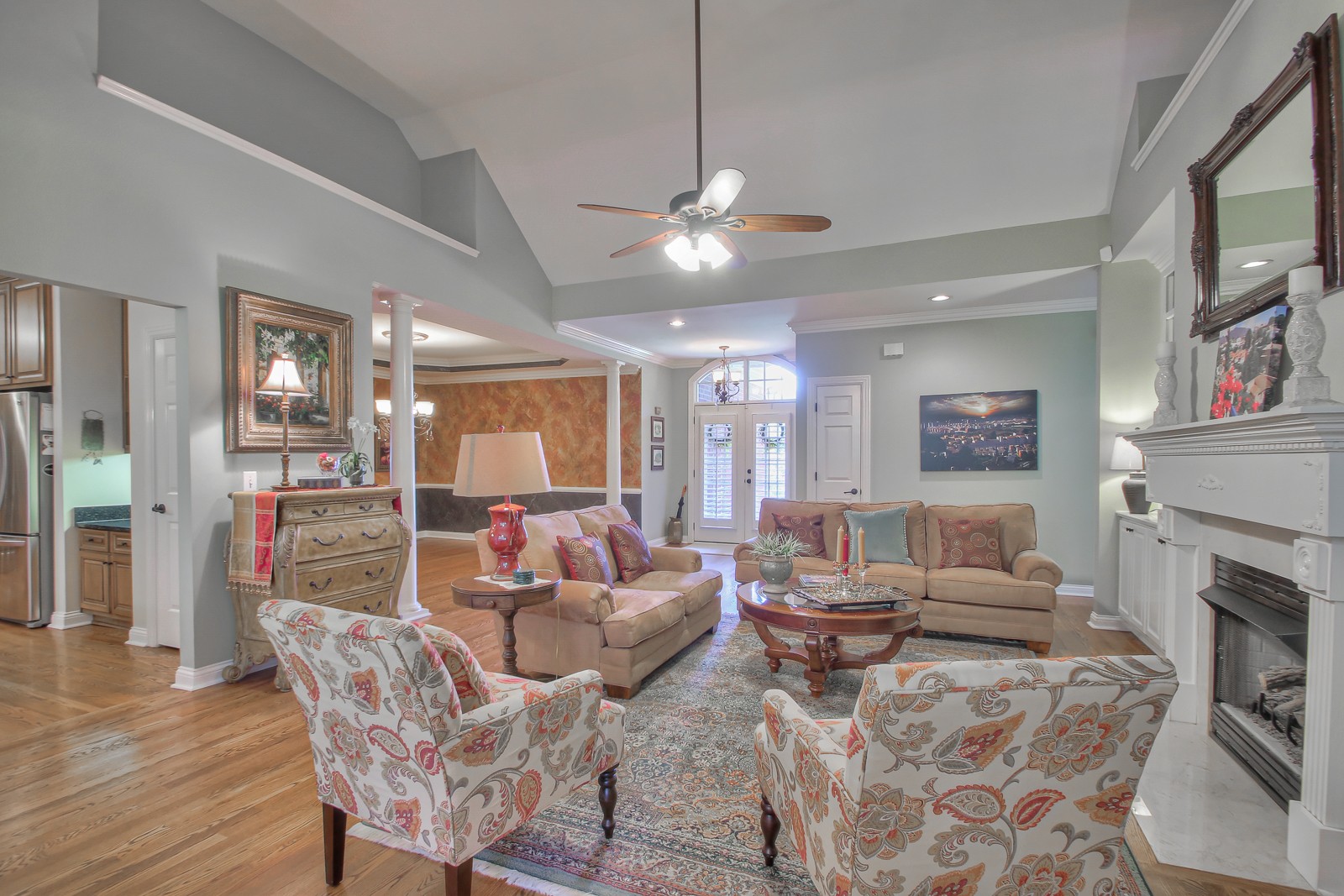 244 Chester Stevens Road Franklin, TN 37067 - Photo 5 of 56 a living room with fireplace furniture and a fireplace