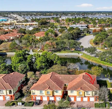 a view of a swimming pool with a bench