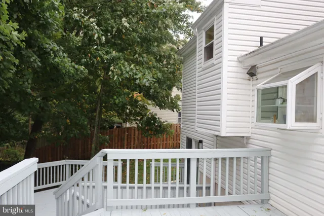 a view of a wooden deck