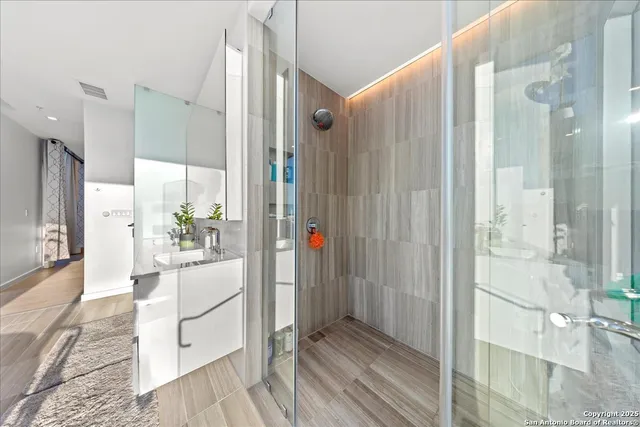 a very nice looking room with wooden floor