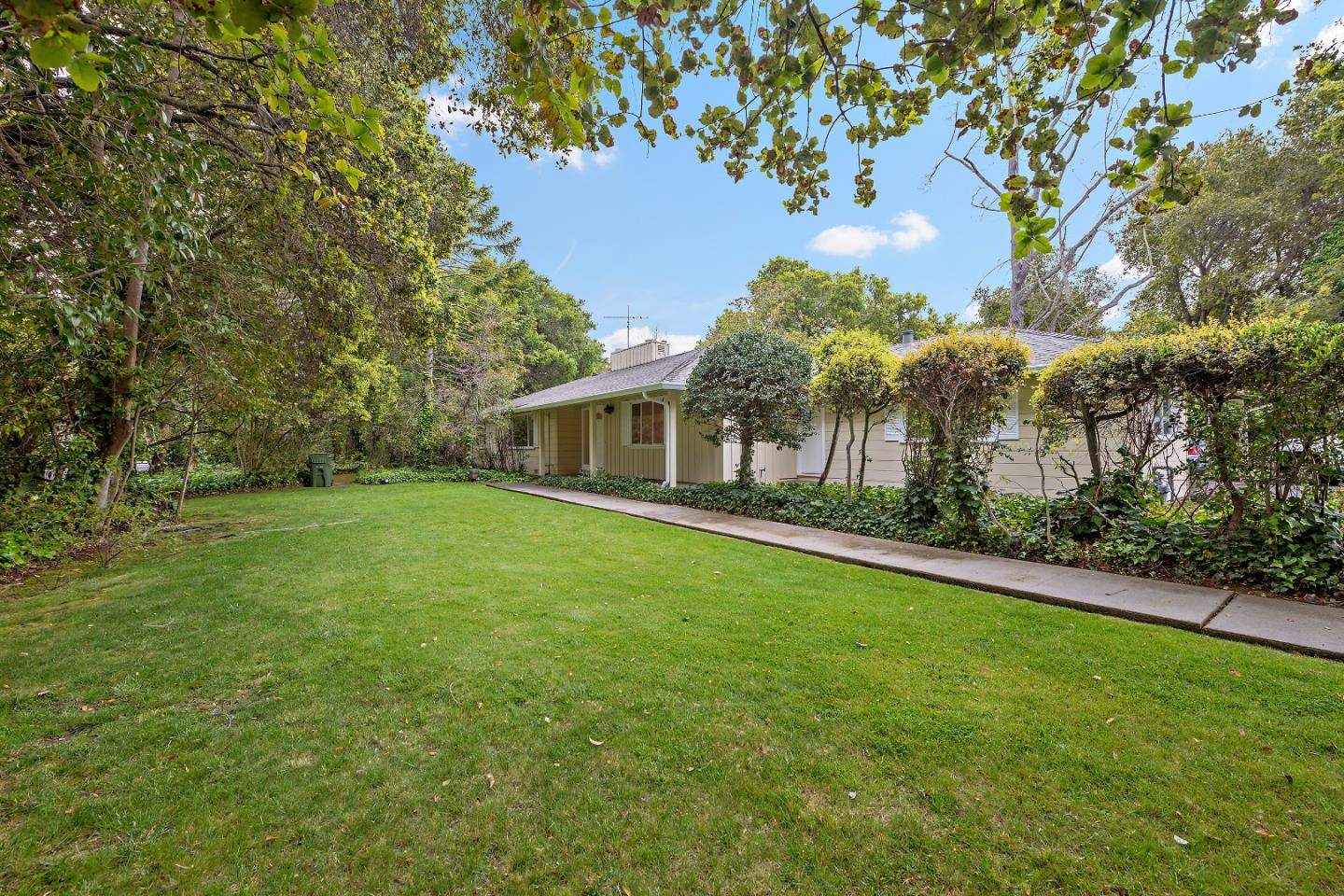 96 Edge Road Atherton, CA 94027 - Photo 1 of 28 a front view of house with yard and green space