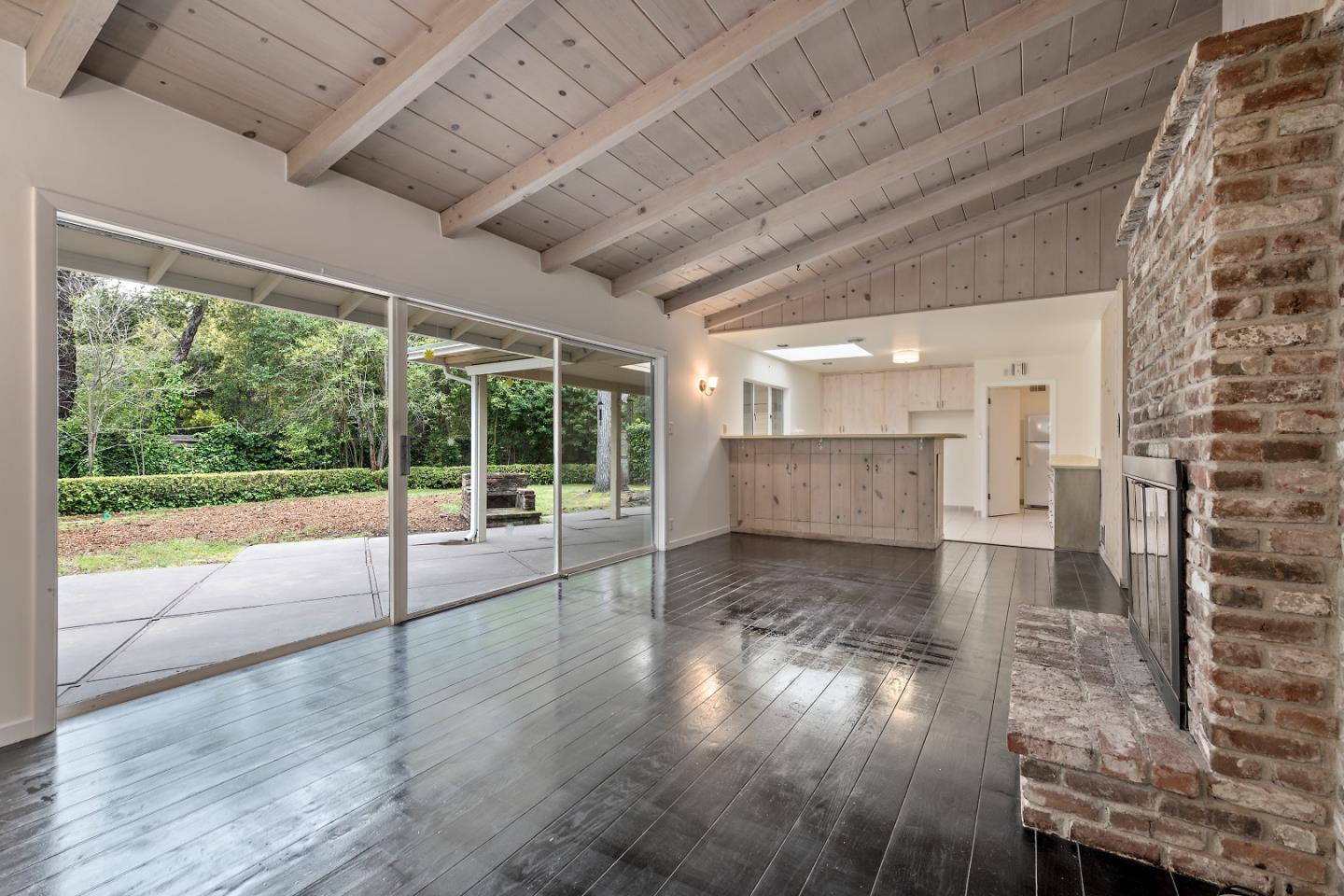 96 Edge Road Atherton, CA 94027 - Photo 10 of 28 a view of a porch with wooden floor and fence