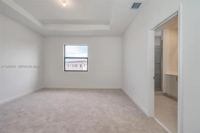 an empty room with a window