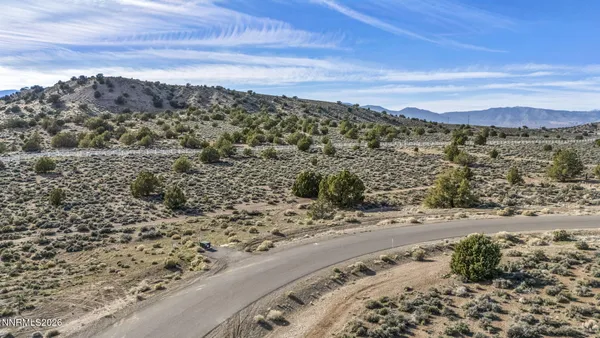 a view of a road with a mountain view