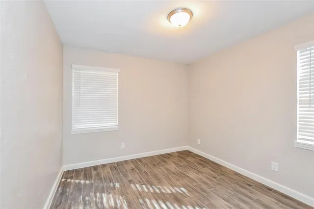 an empty room with a window