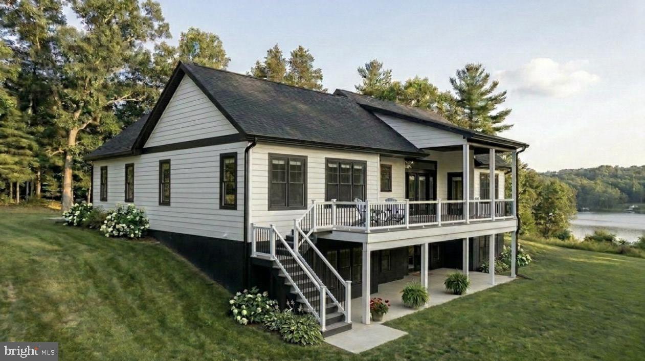 a house view with a garden space