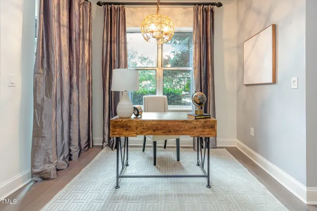 a outdoor space with furniture