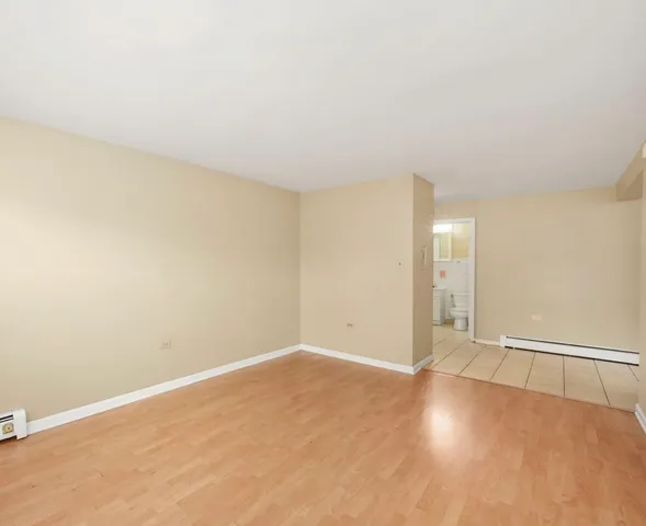 an empty room with a window