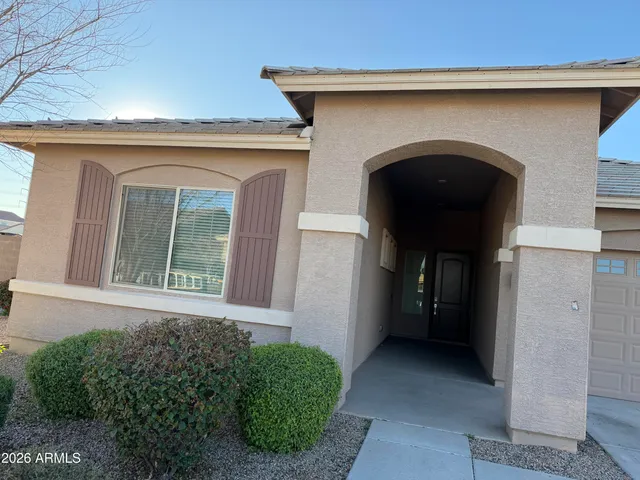 a front view of a house