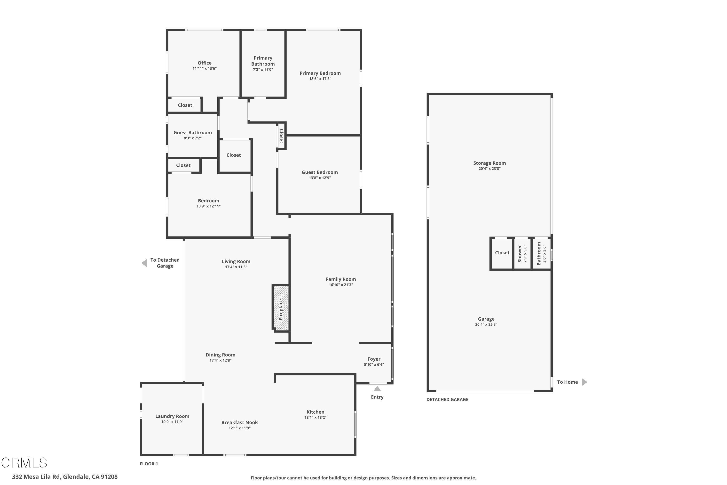 332 Mesa Lila Road Glendale, CA 91208 - Photo 24 of 24 Floor plan