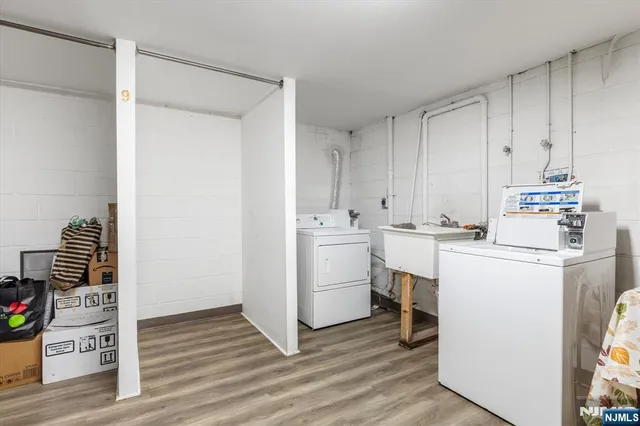 a view of kitchen and wooden floor
