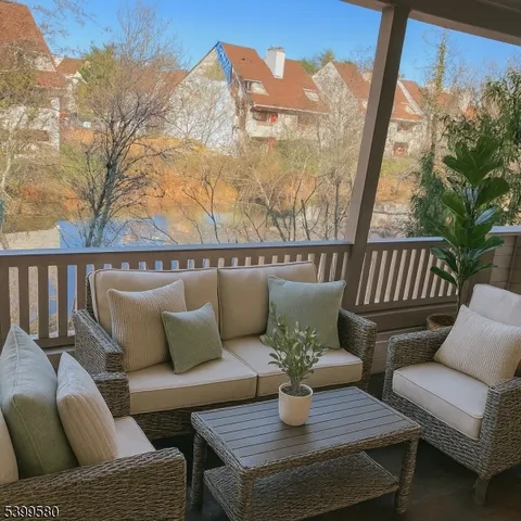 a outdoor living room with furniture