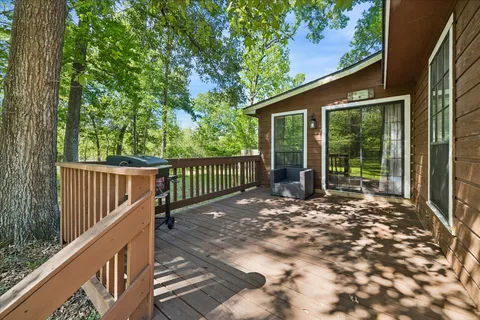 a view of backyard with green space