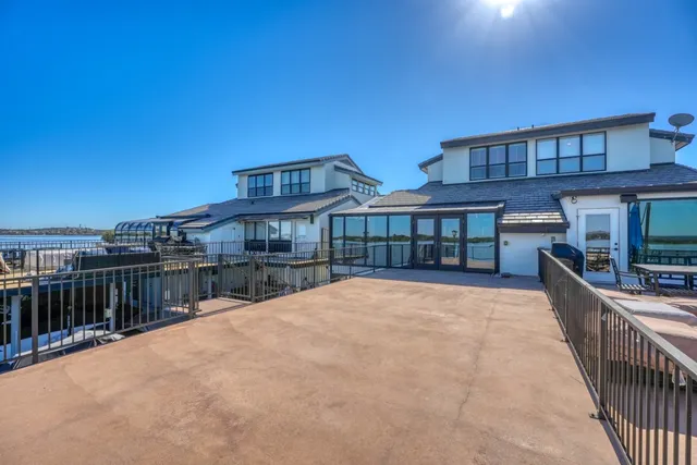a view of an ocean from a balcony