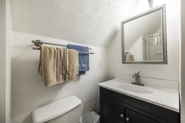 a view of a garden with a lake