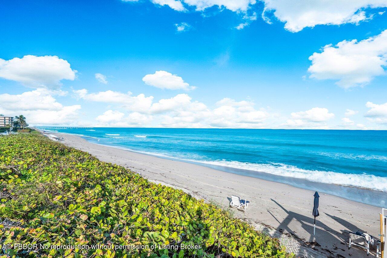 a view of an ocean and beach