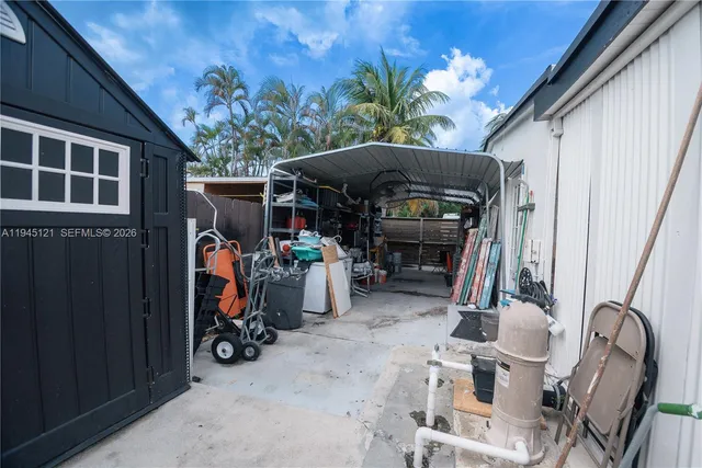a dining room with furniture