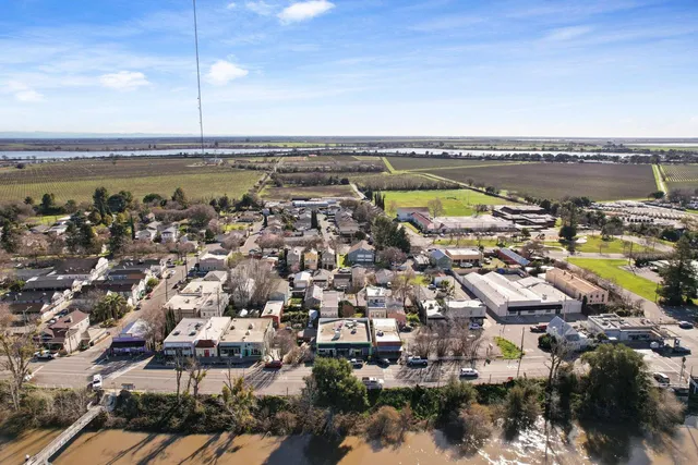 an aerial view of multiple house