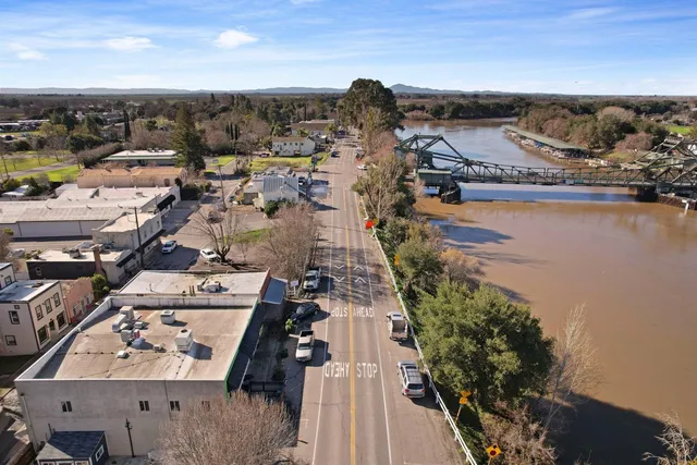 an aerial view of a city
