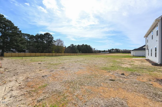 a house view with a big yard