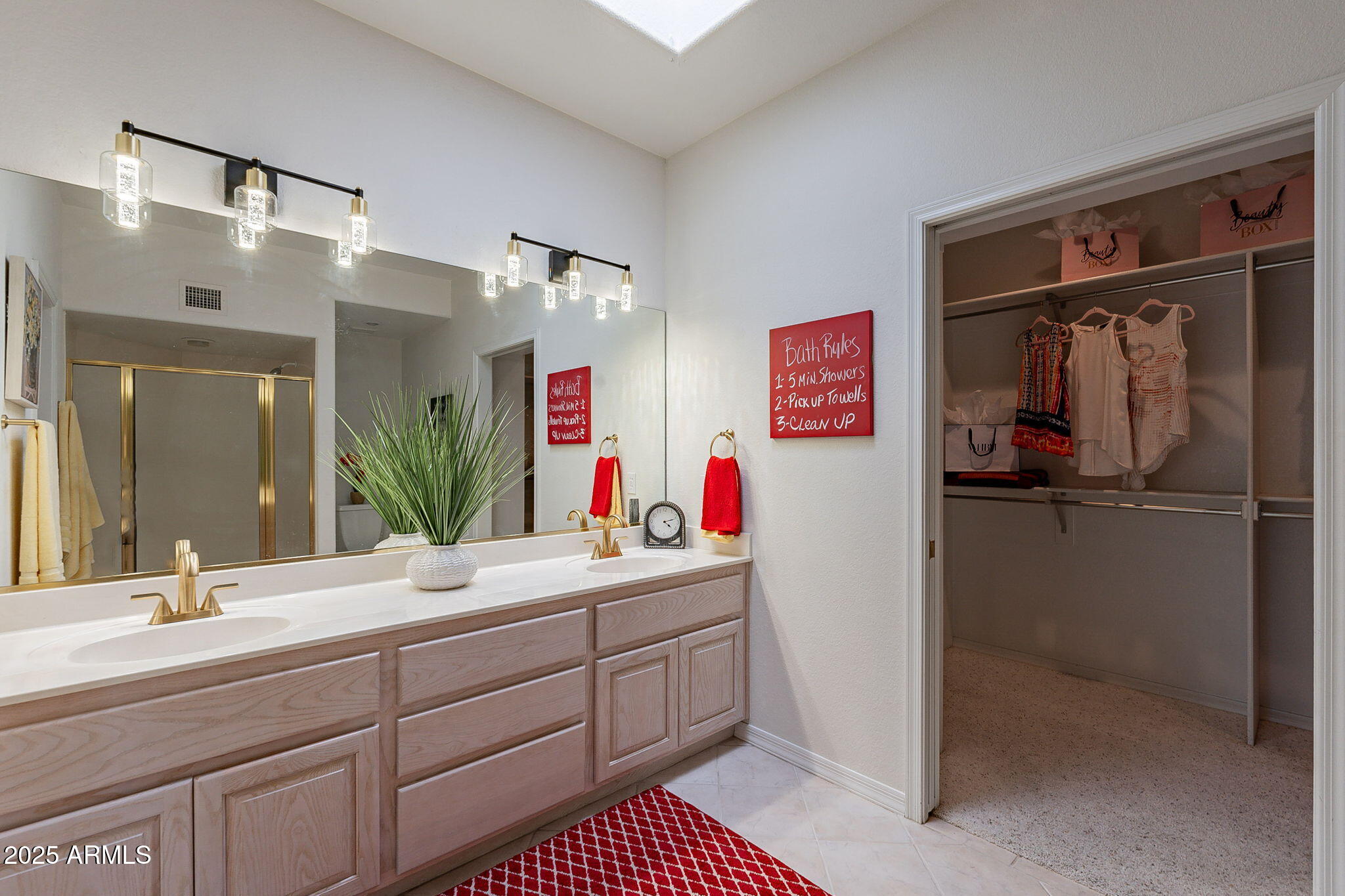 18637 Amarado Circle Rio Verde, AZ 85263 - Photo 22 of 51 a bathroom with a sink double vanity and a shower