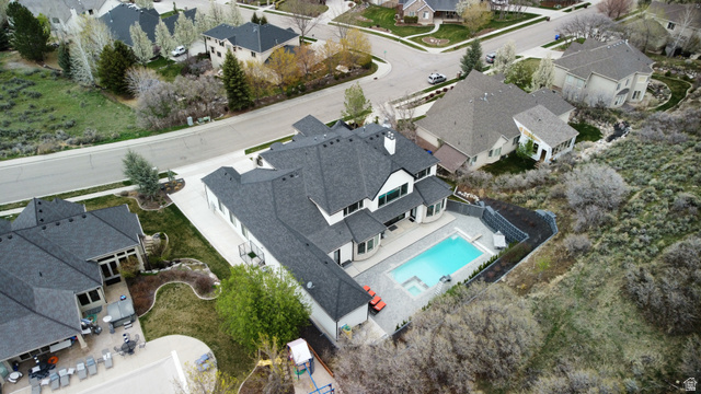 614 East High Lane Alpine, UT 84004 - Photo 24 of 75 Aerial view of residential area featuring a pool area