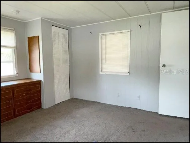 an empty room with a window