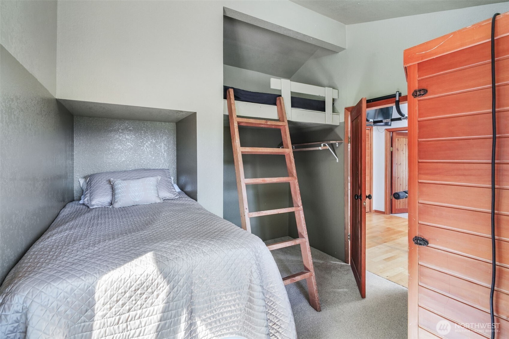 289 Long And Winding Road Randle, WA 98377 - Photo 26 of 40 a bedroom with a bed and a closet