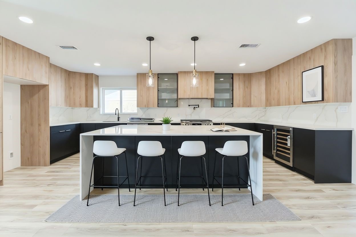 6106 Rutherglenn Drive Houston, TX 77096 - Photo 4 of 43 a kitchen with a sink refrigerator and cabinets