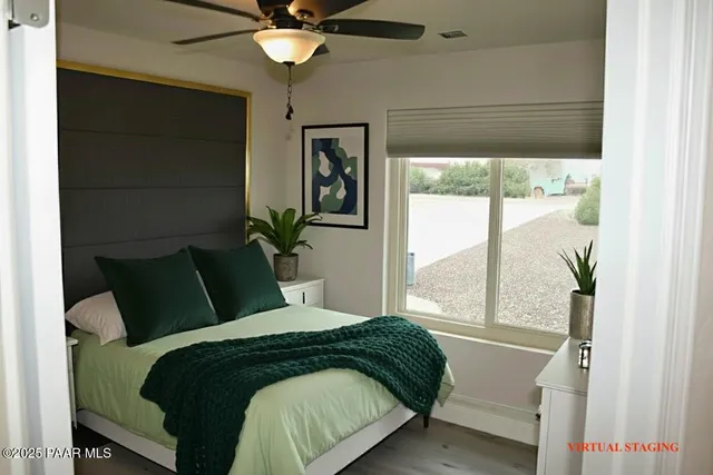 an empty room with a window