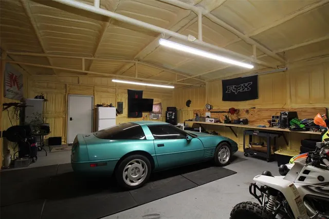a view of a car garage