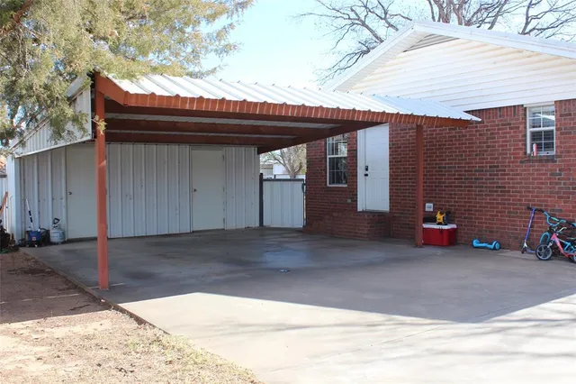 a view of a house with a patio
