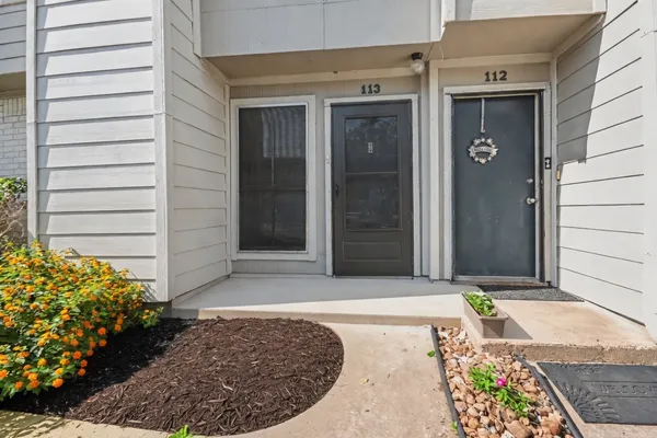a view of front door of house