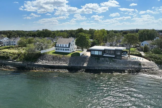 a view of a table and chairs in the garden