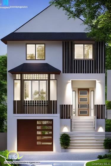 a front view of a house with a porch