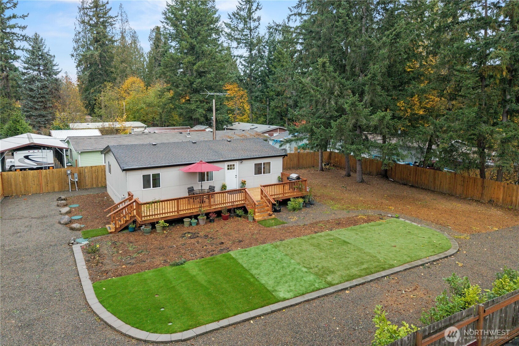 27428 Witte Road Southeast Maple Valley, WA 98038 - Photo 28 of 31 an aerial view of a house with garden space and sitting area